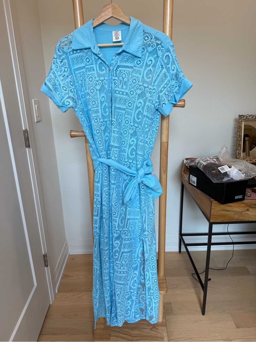 BECCA Women's Gauzy Dress, Collared Button-up, Beach Cover Ups for Women